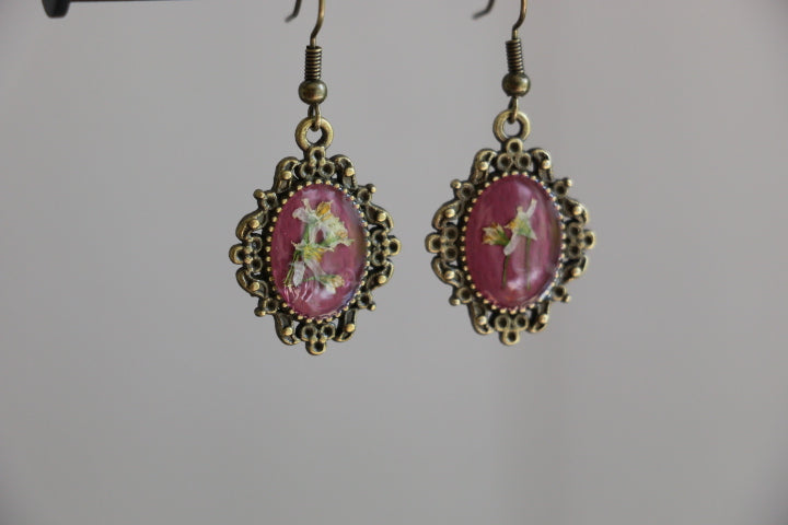 Earrings with Nightshade Flower