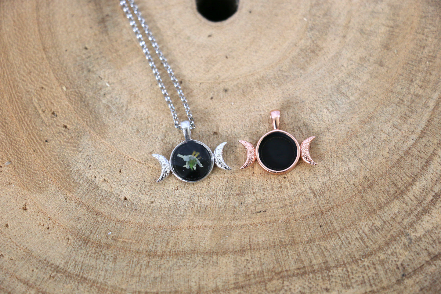 Triple Moon Goddess Necklace