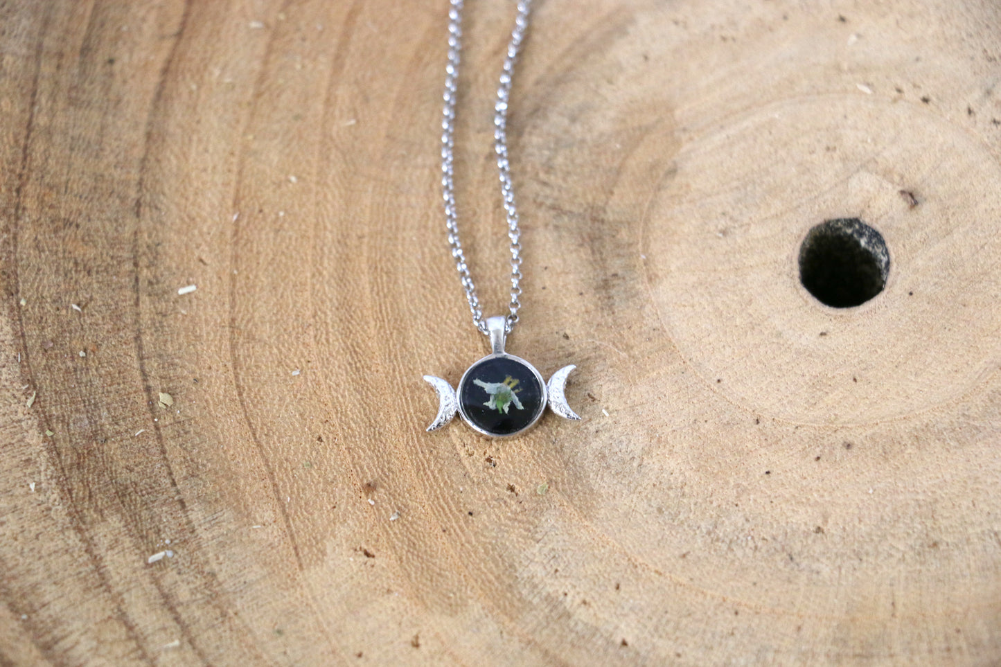 Triple Moon Goddess Necklace