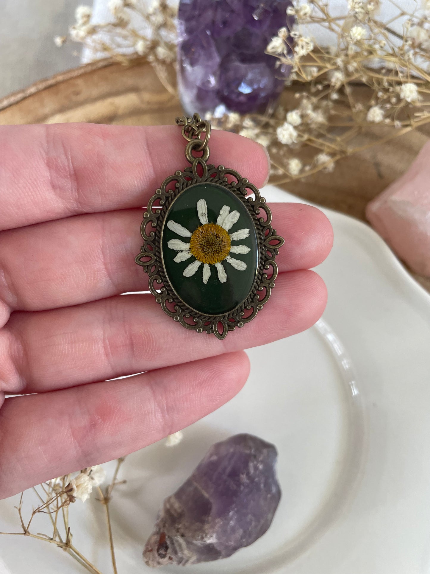 Pendant with Chamomile Flower