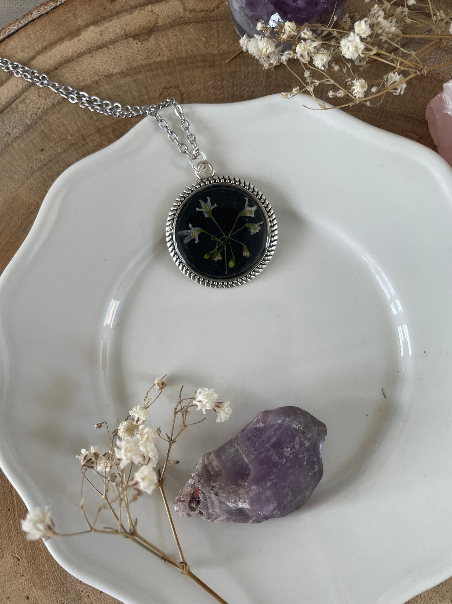 Pendant with Nightshade Flower