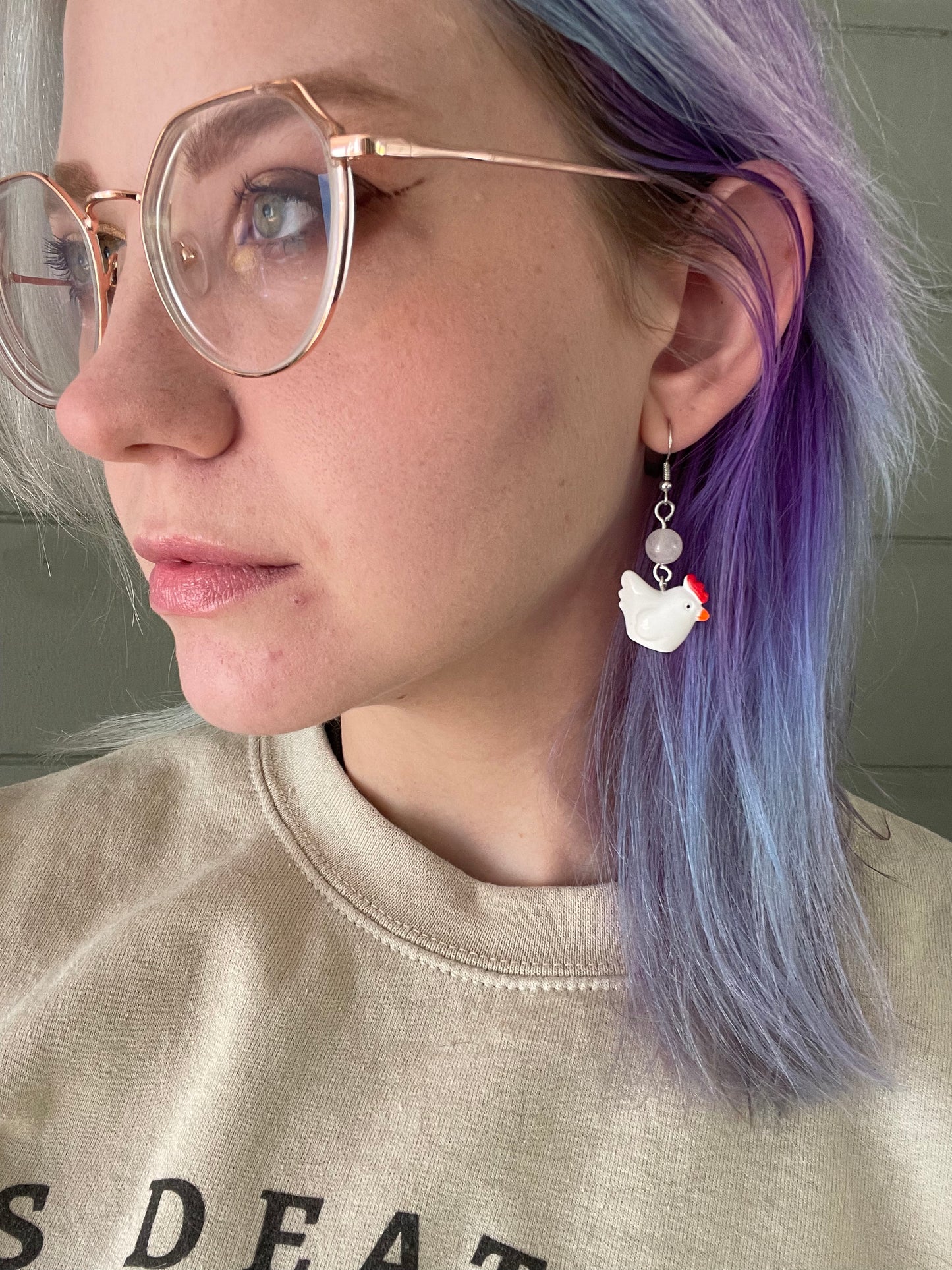 Chicken Earrings