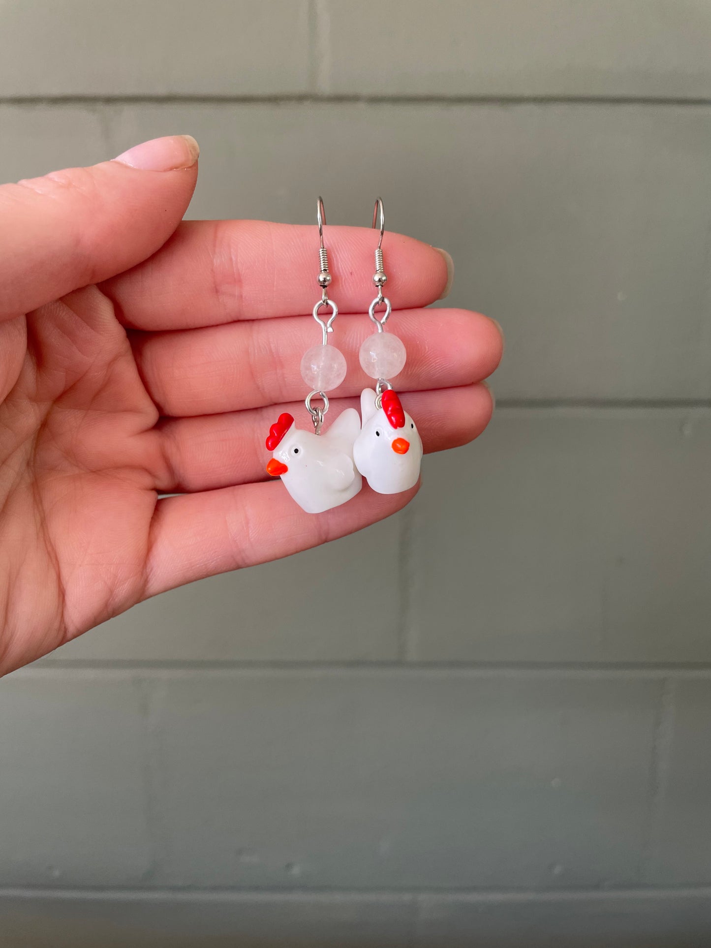 Chicken Earrings